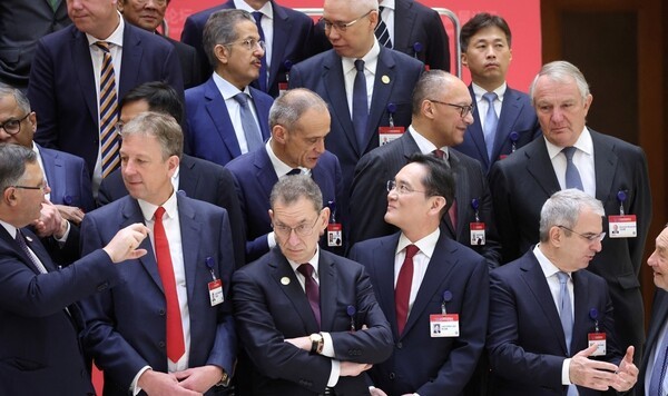 중국발전포럼에 참석한 이재용 삼성전자 회장. [출처=연합]