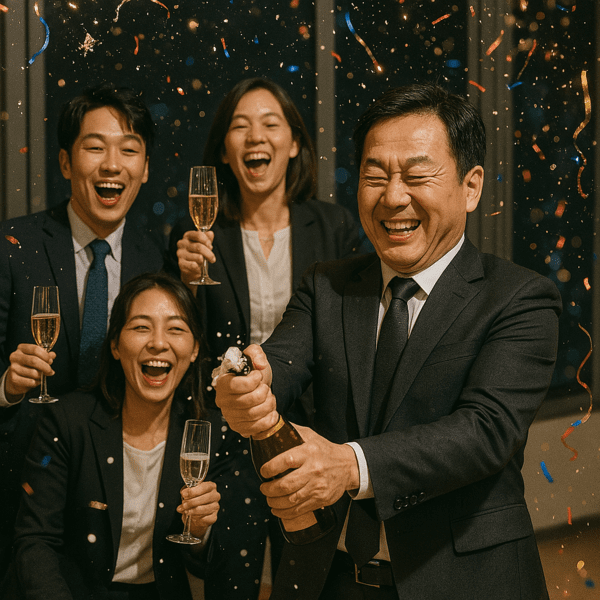 [출처=챗GPT4.0이 보너스를 받는 임직원에 대한 장면을 그림 ]