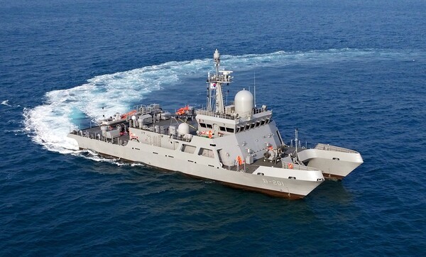 HJ중공업이 건조한 다목적훈련지원정. [출처=HJ중공업]