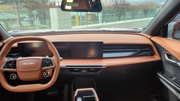 무쏘EV 실내 [사진=진명갑 기자]