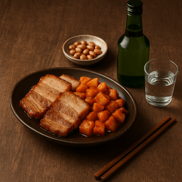 식품업체들이 고물가·경기침체 속 외식에 부담을 느끼는 소비자들을 겨냥해 ‘홈술’ 전용 안주 시리즈 출시에 적극 나서고 있다. [출처=챗GPT]