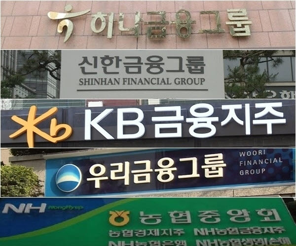 5대 금융그룹. [출처=연합]
