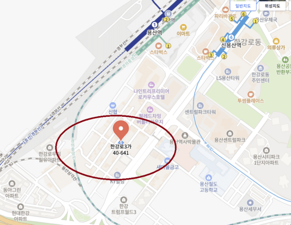 용산 정비창전면1구역 위치[출처= 네이버지도]