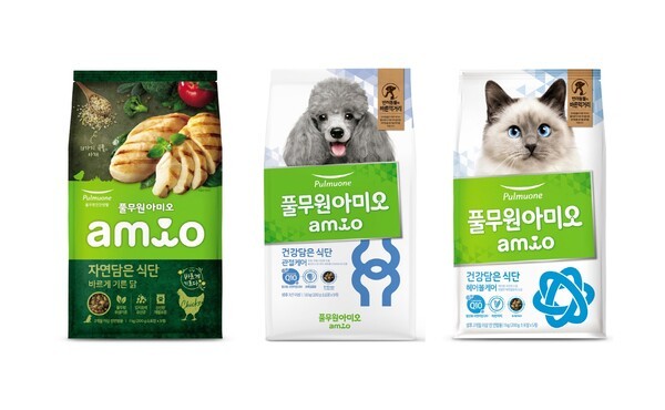 풀무원식품은 산불 피해 지역 유기·반려동물 지원을 위해 풀무원아미오 사료 11t(톤)을 지원했다. [출처=풀무원]