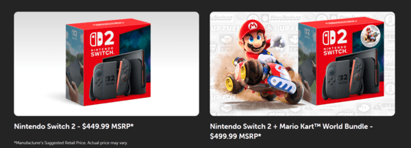 닌텐도 공식 사이트에 올라온 '닌텐도 스위치 2'의 글로벌 가격. [출처=닌텐도 공식 홈페이지 캡처]