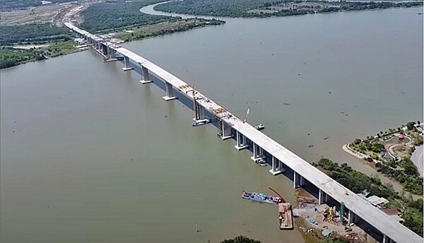 이달 개통 예정인 년짝대교 공사 현장 전경[출처= 금호건설]