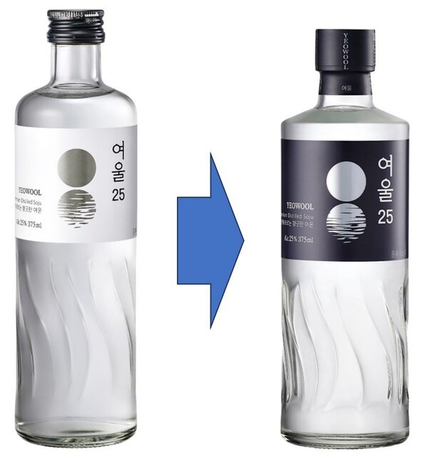 여울의 패키지가 리뉴얼 됐다. [출처=롯데칠성음료]