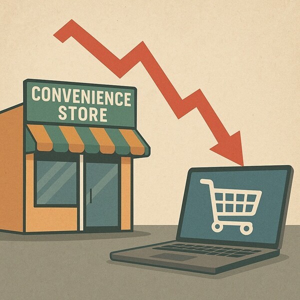 편의점 업계가 지난해까지 이어오던 고속 성장세를 멈추고 ‘성장 딜레마’라는 벽에 부딪혔다. [출처=EBN AI 그래픽 DB]