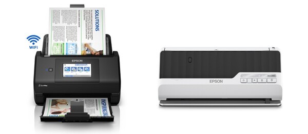엡손 북스캐너 ES-580W(왼쪽), 비즈니스 스캐너 DS-C490(오른쪽) [출처=한국엡손]