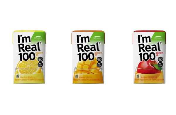 풀무원은 프리미엄 생과일주스 브랜드 ‘아임리얼’의 실온 과채주스 라인업인 ‘아임리얼 100’을 공개했다. [출처=풀무원]