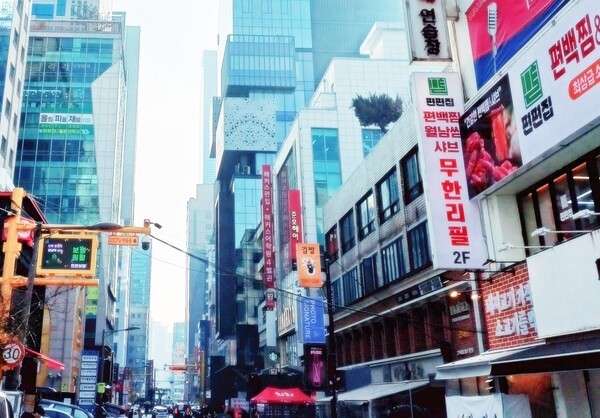 1인당 GDP 4만 달러 달성이라는 상징적인 목표 달성이 더욱 어려워지고 있다는 분석이 나온다. IMF는 내년부터 대만의 1인당 GDP가 한국을 넘어설 것으로 예상했다. 사진은 서울 강남역 뒷골목 풍경. [출처=EBN]