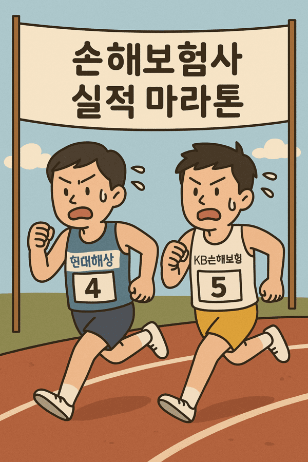 지난해 실적 면에서 압도적으로 우위를 차지한 삼성화재에 이어 DB손해보험과 메리츠화재가 차례대로 실적 금·은·동을 석권했다. 현대해상과 KB손해보험은 보험손익과 자산운용 측면 여러 면에서 이들에 밀려 4·5위에 머물렀다. [출처=챗GPT 4.0 & EBN AI DB ]