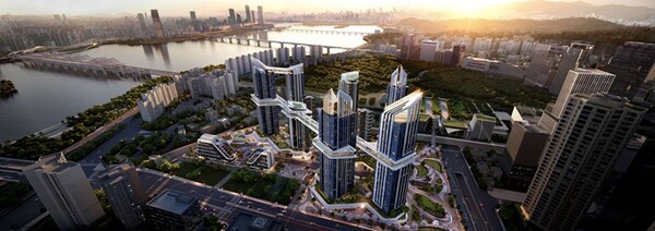 용산 정비창전면 제1구역 조합 원안 설계 조감도.[출처=HDC현대산업개발]