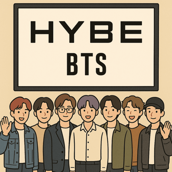 하이브와 방탄소년단. 챗GPT 생성 이미지.[출처=오픈AI]