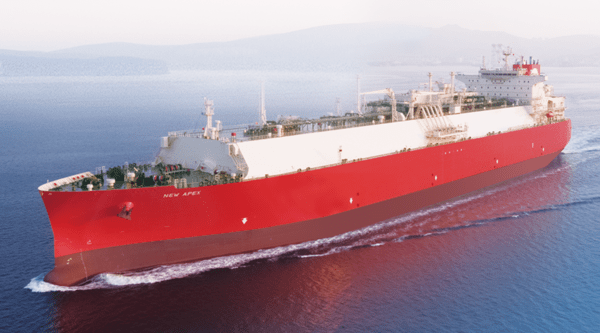 팬오션의 LNG선 'NEW APEX호' [출처=팬오션 홈페이지 갈무리 ]