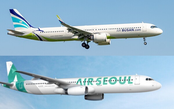 에어부산과 에어서울 여객기 [출처=각 사]