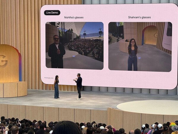 구글-삼성전자 협업 스마트 안경 시연 [출처=연합]