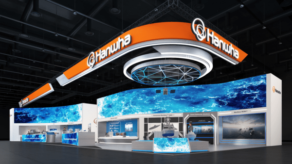 한화오션, 한화시스템, 한화에어로스페이스의 전시관 조감도. [출처=한화]