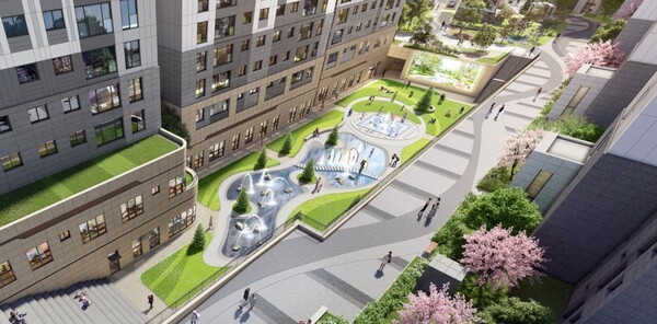 에코델타시티 아테라 썬큰광장 [출처= 금호건설]