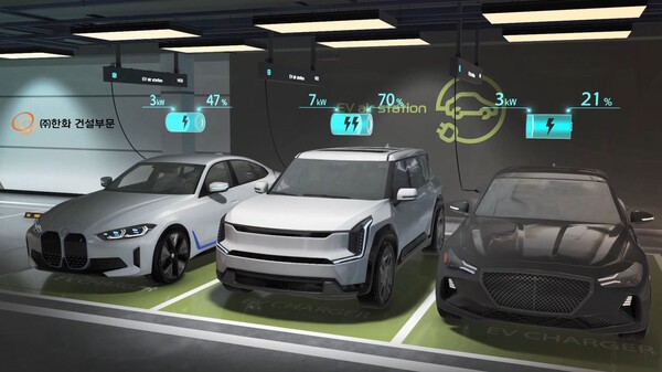 ㈜한화 건설부문 전기차 충전시스템 EV air station.[출처=한화 건설부문]