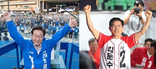 이재명 더불어민주당·김문수 국민의힘  대선 후보. [출처=연합]