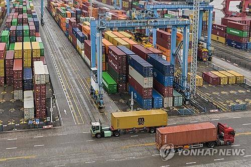 중국 저장성 항구 모습.[출처=연합]