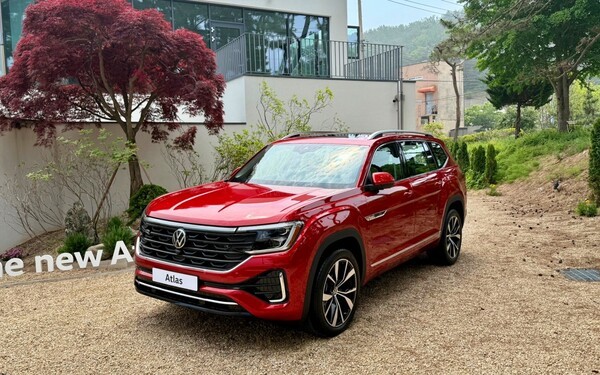 폭스바겐 아틀라스 전면부 모습.[사진=김태준 기자]