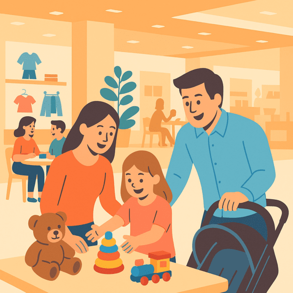 국내 주요 백화점이 키즈 고객 유치에 공을 들이고 있다. 챗GPT 생성 이미지. [출처=오픈AI]