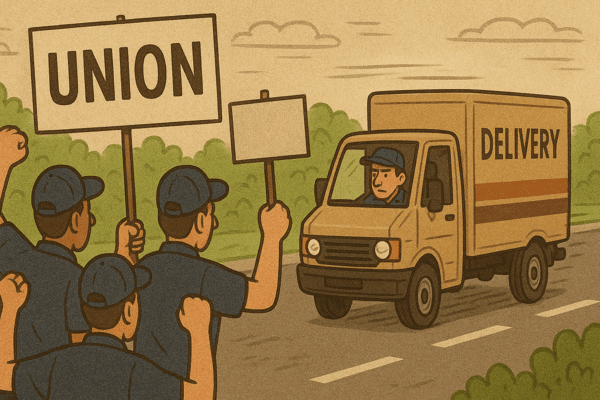 국내 택배사가 '주7일 배송' 수수료를 두고 노조와 갈등을 겪고 있다. [출처=오픈AI]