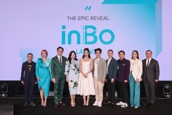 (왼쪽에서 5번째) Khun Mint Chalida(쿤 민 촐리다) 이니보 태국 앰버서더·배우, (오른쪽에서 2번째) Chutima Atsaniradakorn(츄티마 앗싸니라다꼰) Edencolors CEO (에덴커러스) 대표, (오른쪽에서 1번째) 이기세 이니바이오 대표. [출처=이니바이오]