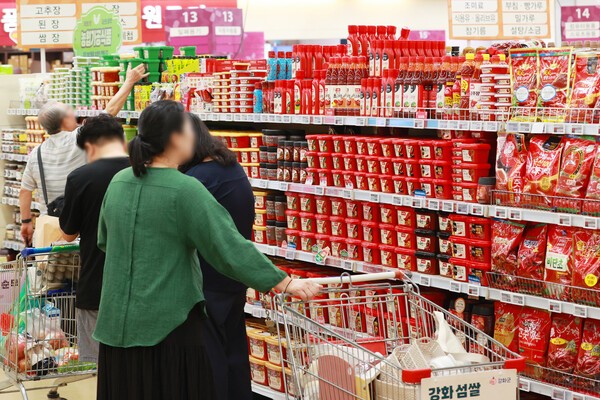 서울의 한 대형마트에서 시민이 장을 보고 있다. [출처=연합뉴스]