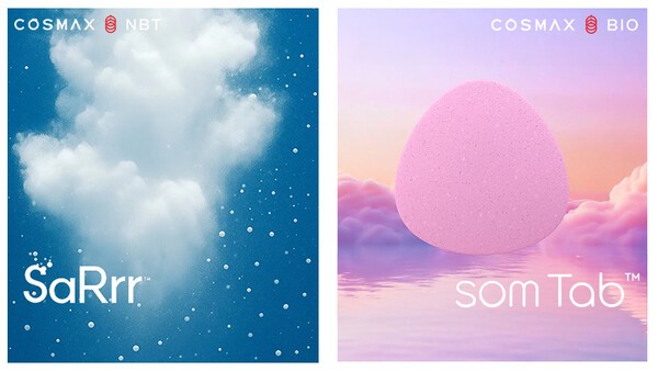 코스맥스그룹 건강기능식품 신제형. (왼쪽부터)코스맥스엔비티 '사르르(SaRrr)', 코스맥스바이오 '솜탭(SOM Tab)'. [출처=코스맥스그룹]