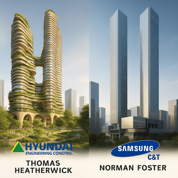 Chat GPT가 그린 현대건설·삼성물산 압구정 2구역 예상도[출처=오픈AI]