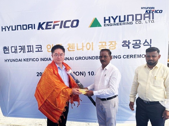 지난 2월 열린 현대케피코의 인도 첸나이 공장 착공식 모습.[출처=현대케피코]
