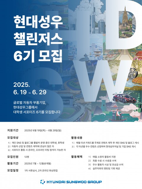 현대성우 챌린저스’ 6기 모집 포스터 [출처=현대성우그룹]