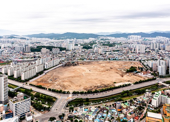 전방·일신방직 공장 철거 후 모습.[출처=챔피언스시티 복합개발PFV]