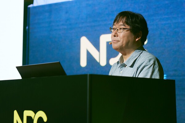 박용현 넥슨코리아 개발 부사장 겸 넥슨게임즈 대표가23일 경기도 성남시 분당구에 위치한 경기창조경제혁신센터에서 열린 '넥슨 개발자 콘퍼런스(NDC) 2025' 개막식에서 기조연설을 하고 있다. [출처=넥슨]