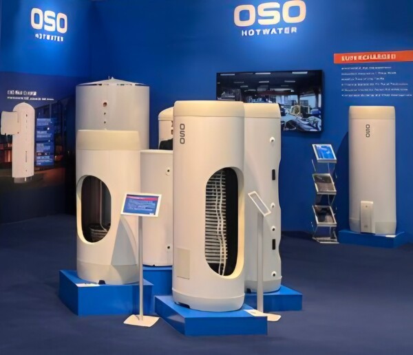 올 초 독일 프랑크푸르트에서 열린 세계 최대 규모 냉난방공조 전시회인 ‘ISH 2025’에 참가한 OSO의 부스 전경[출처=LG전자]