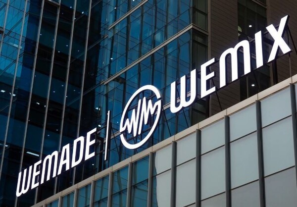 경기도 성남시 위메이드타워의 위메이드·위믹스 CI. [출처=연합]