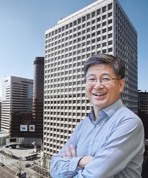 삼성카드 본사와 김이태 삼성카드 사장. [출처=삼성카드, 편집 EBN]