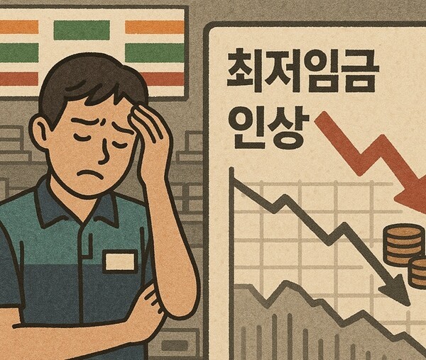 내년도 최저임금 결정이 임박하면서 인건비에 민감한 편의점 업계가 극심한 긴장 속에 촉각을 곤두세우고 있다. [출처=오픈AI]