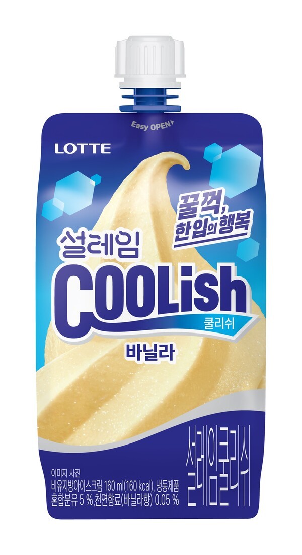 롯데웰푸드는 일본 롯데의 인기 빙과 제품인 ‘쿨리쉬 바닐라’를 국내 시장에 ‘설레임 쿨리쉬 바닐라’라는 이름으로 새롭게 출시하며 여름철 빙과 시장 공략에 나섰다. [출처=롯데웰푸드]