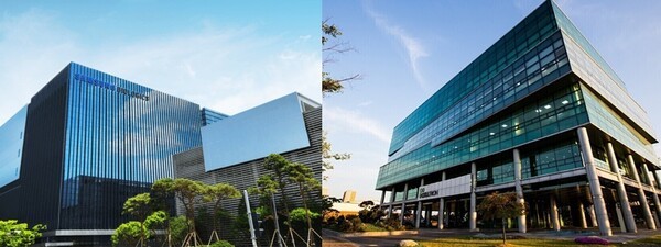 (왼쪽부터) 삼성바이오로직스 4공장, 셀트리온 사옥. [출처=삼성바이오로직스·셀트리온]