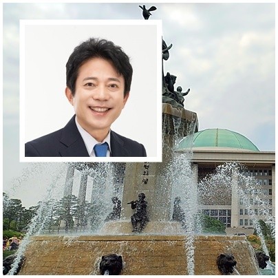 이강일 의원(박스)은 "실질 매출이 아닌 외형을 기준으로 한 수수료 부과는 구조적으로 영세 사업자에게 불리하게 작용한다"[출처=ebn·이강일 의원실]