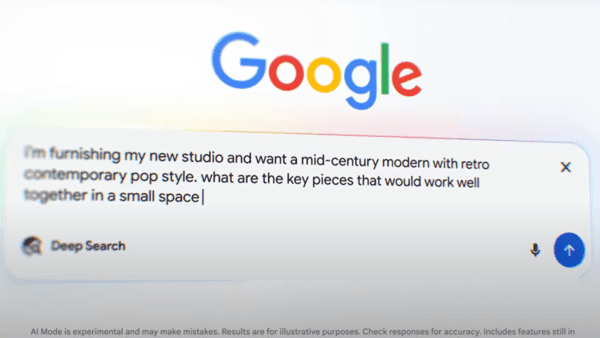 구글의 AI 모드 실행 모습. [출처=구글 유튜브 캡처] 