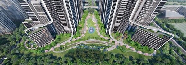 래미안 루미원, 초대형 중앙광장‘파라마운트 밸리(PARAMOUNT VALLEY).[출처=삼성물산 건설부문]