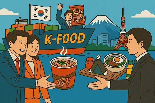 ‘한류 4.0 시대’를 맞아 식품 또한 문화 콘텐츠이자 국가 브랜드의 일부로 인식되는 가운데 K-푸드는 이제 단순한 먹거리를 넘어 경제와 문화의 접점을 연결하는 복합 전략 자산으로 자리 잡고 있다. [출처=오픈AI]