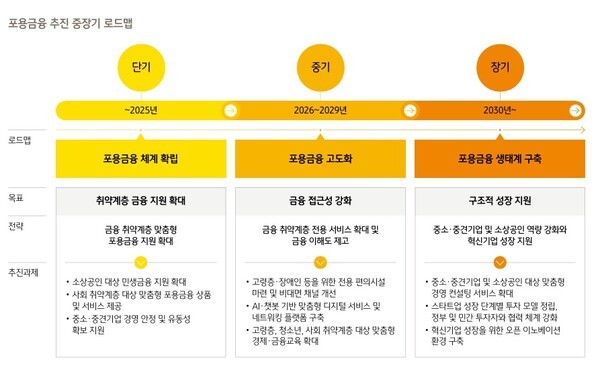 포용금융 추진 중장기 로드맵. [출처=KB금융]