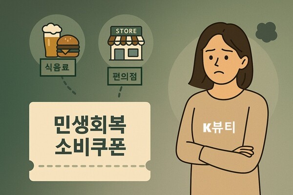 정부가 소상공인 매출 증대와 지역경제 회복을 위해 7월 21일부터 본격 추진한 ‘민생회복 소비쿠폰’ 정책이 외식·식음료·편의점 중심의 프랜차이즈 가맹점에서 사용 가능하도록 설계되면서, K뷰티와 같은 직영 중심 업종은 사실상 지원에서 제외되고 있다는 지적이 나온다. [출처=오픈AI]