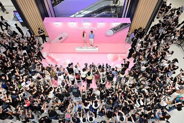 메디큐브 홍콩 팝업 스토어 현장 사진. [출처=에이피알]